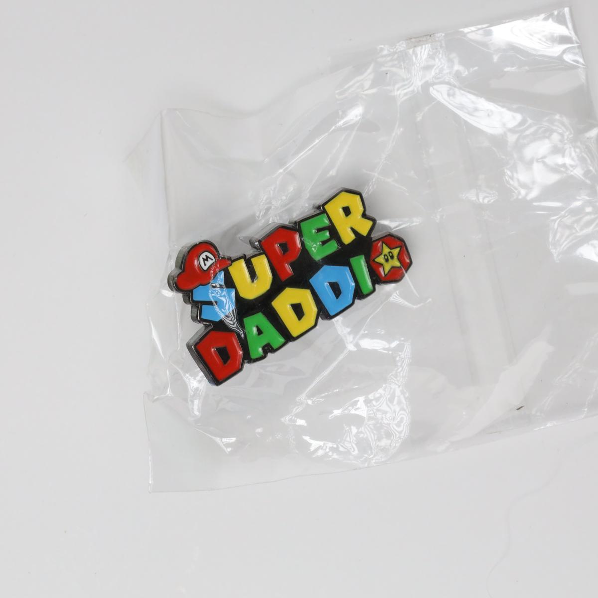 Super Daddio in Super Mario Logo Style Enamel Pin