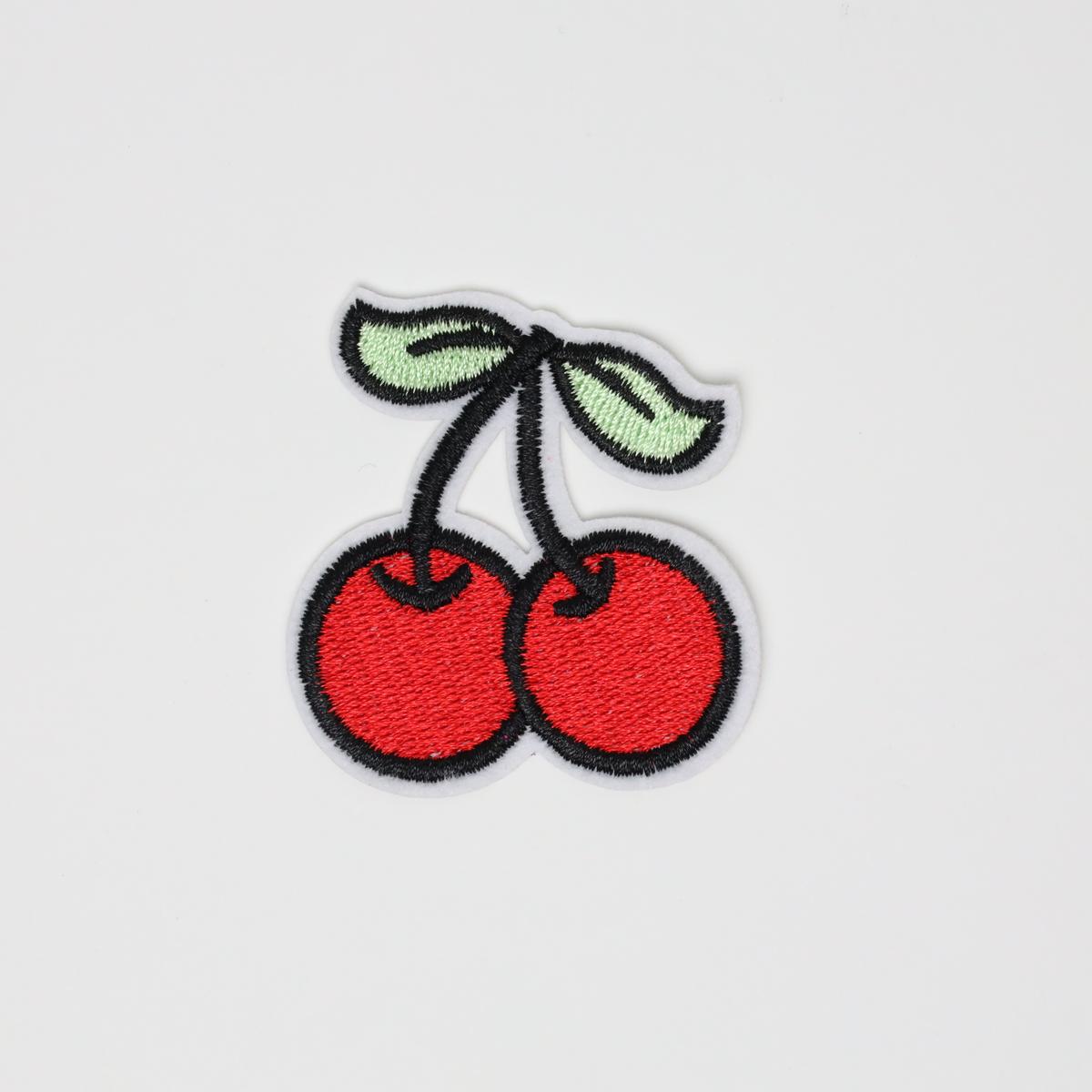 Two Cherries Embroidered Iron On Patch