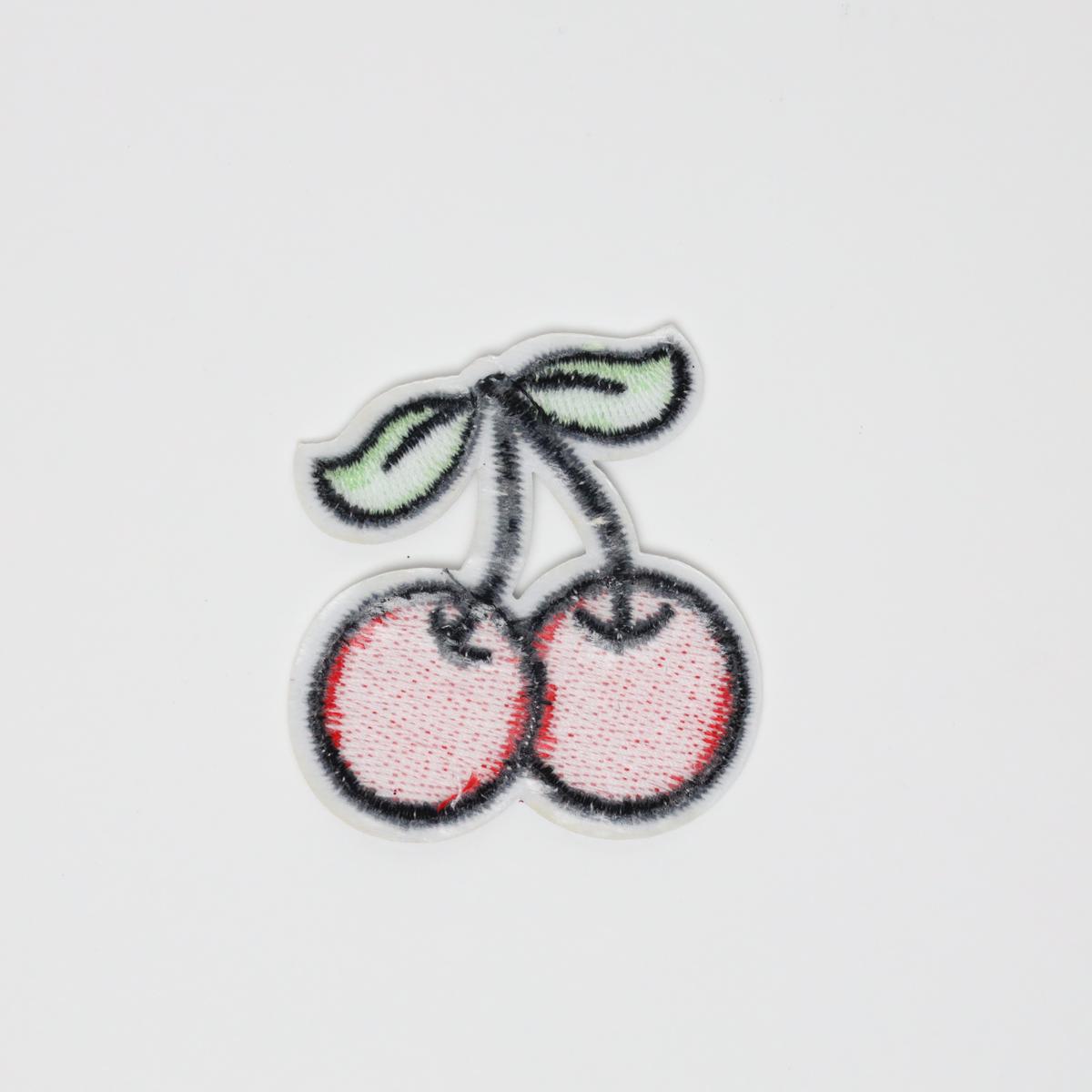 Two Cherries Embroidered Iron On Patch