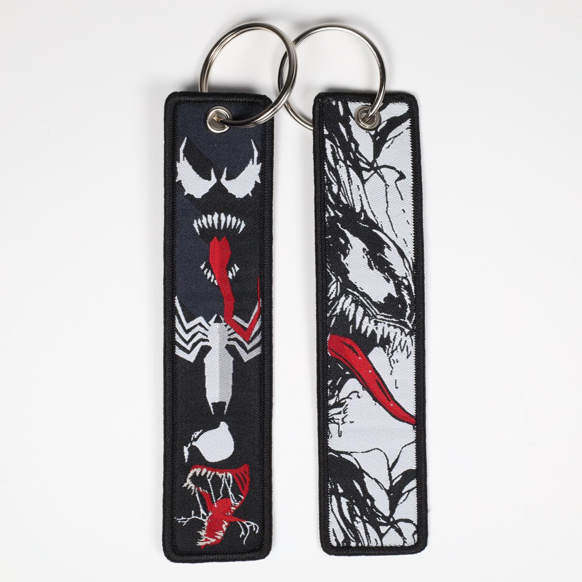 Venom Spiderman Embroidered Keychain