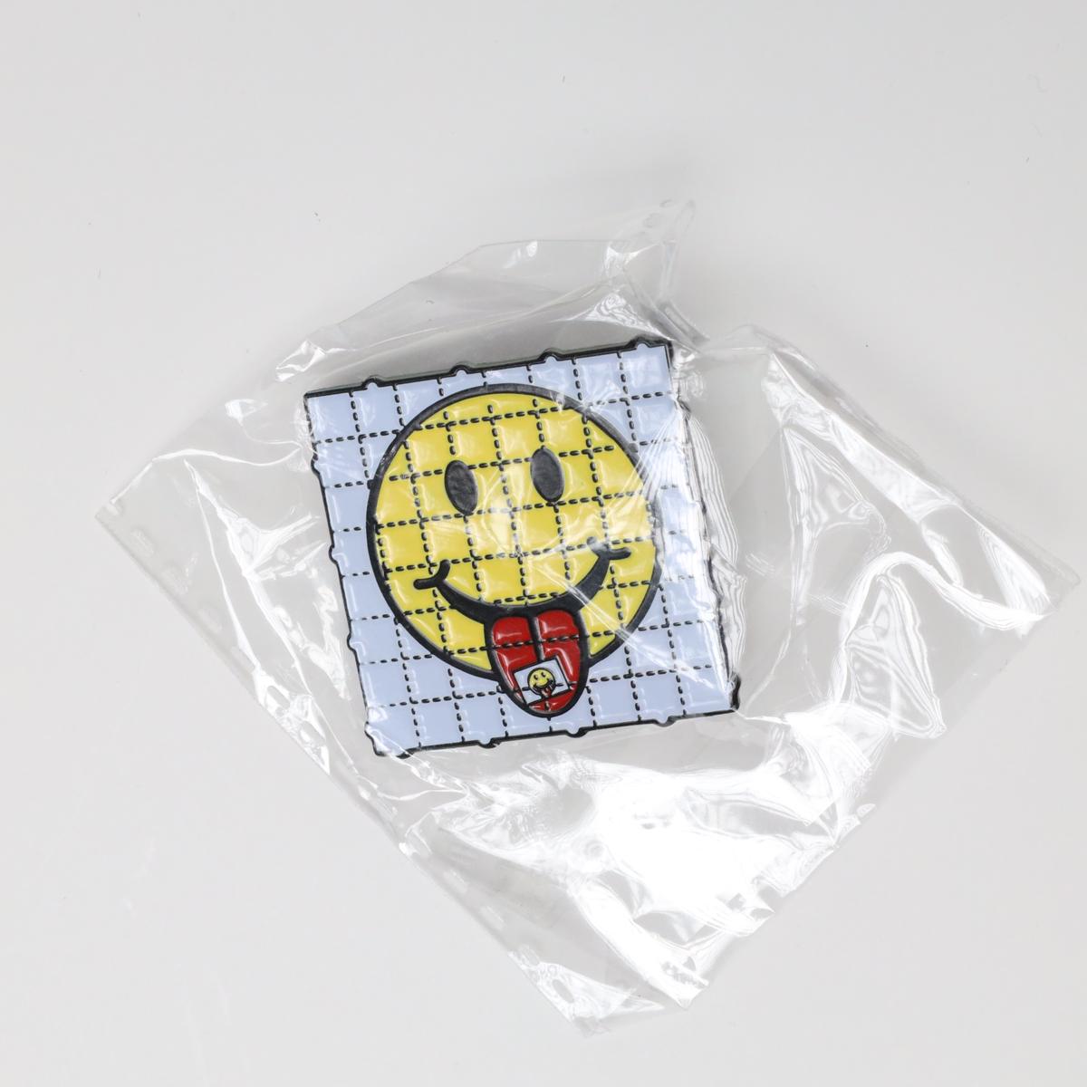 Wacky Psychedelic Smiley Face Patches Enamel Pin