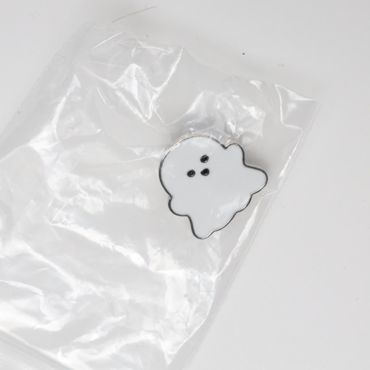 White Ghost Enamel Pin