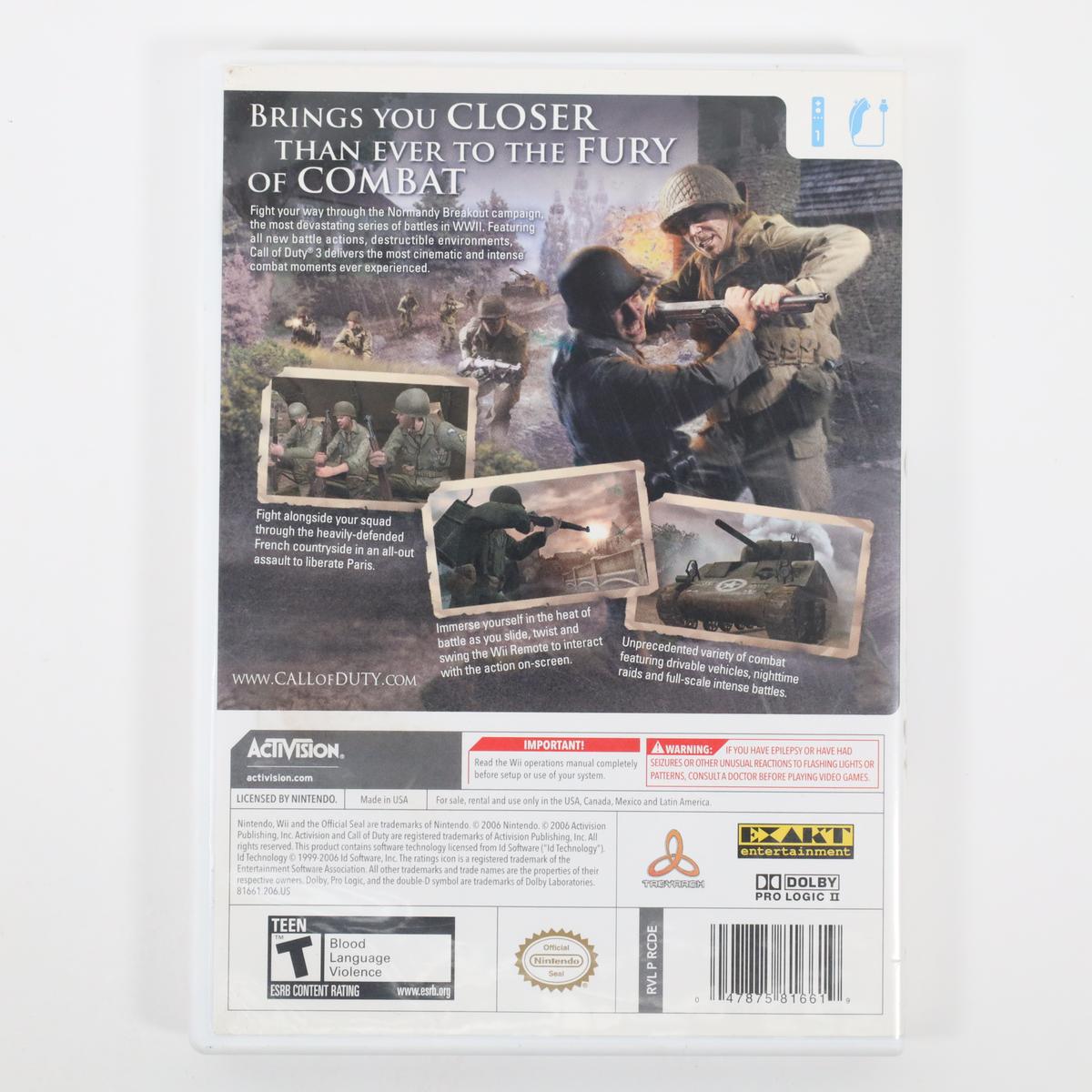 Call of Duty 3 - Wii (Complete / Acceptable)