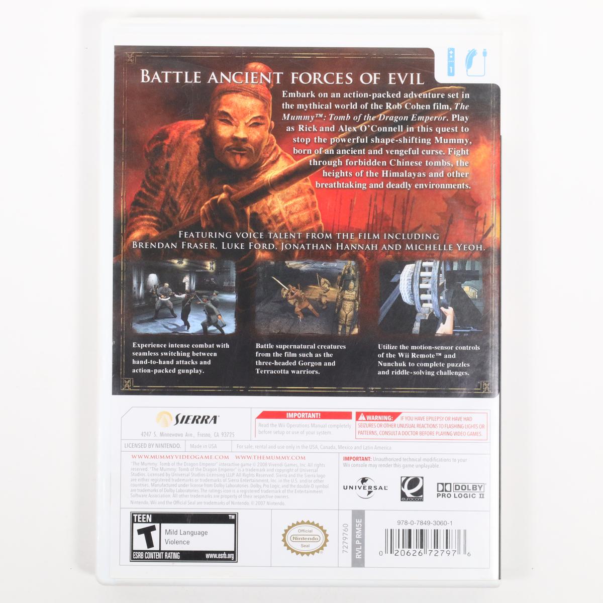 The Mummy Tomb of the Dragon Emperor - Wii (Complete / Acceptable)