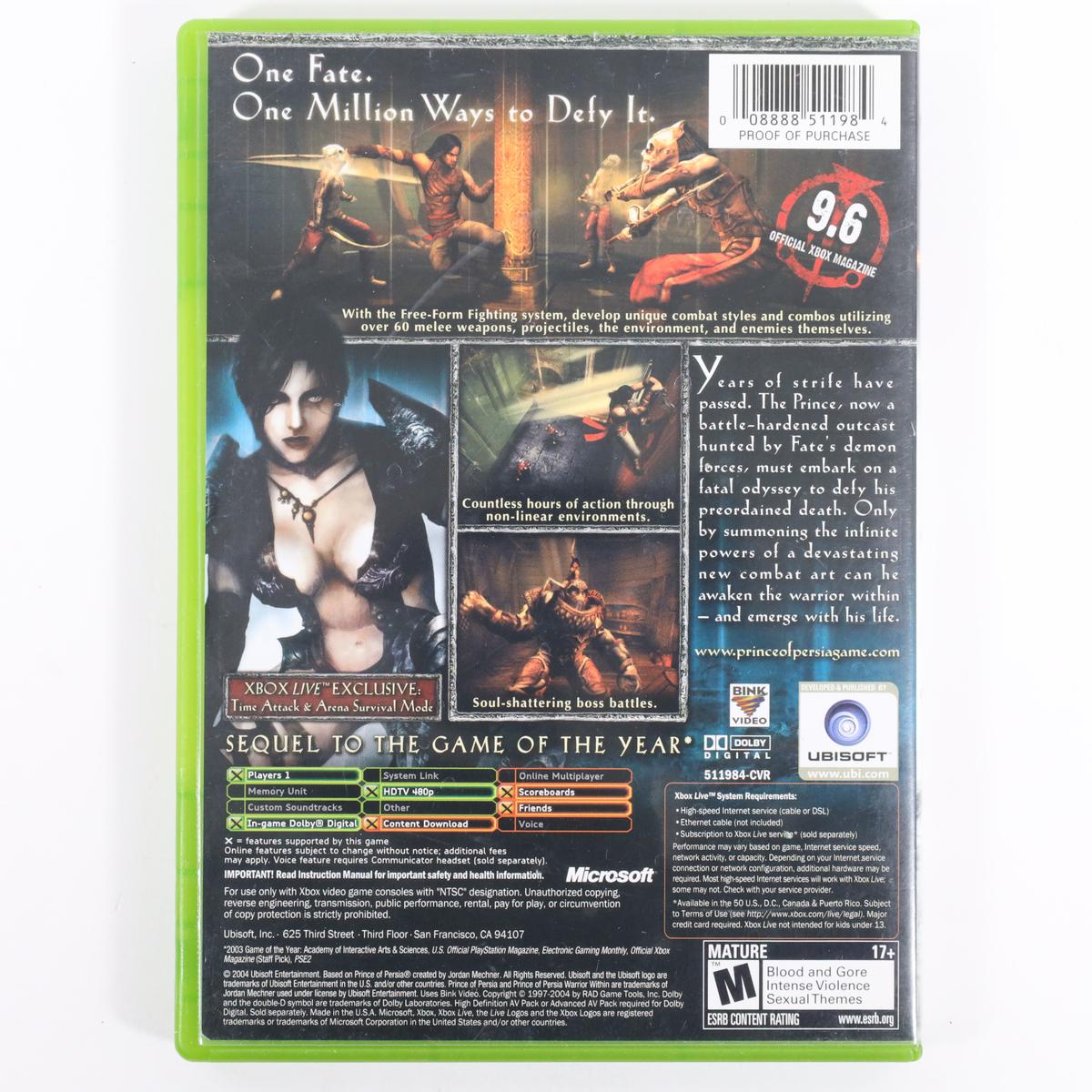 Prince of Persia Warrior Within - Xbox (Complete / Good)