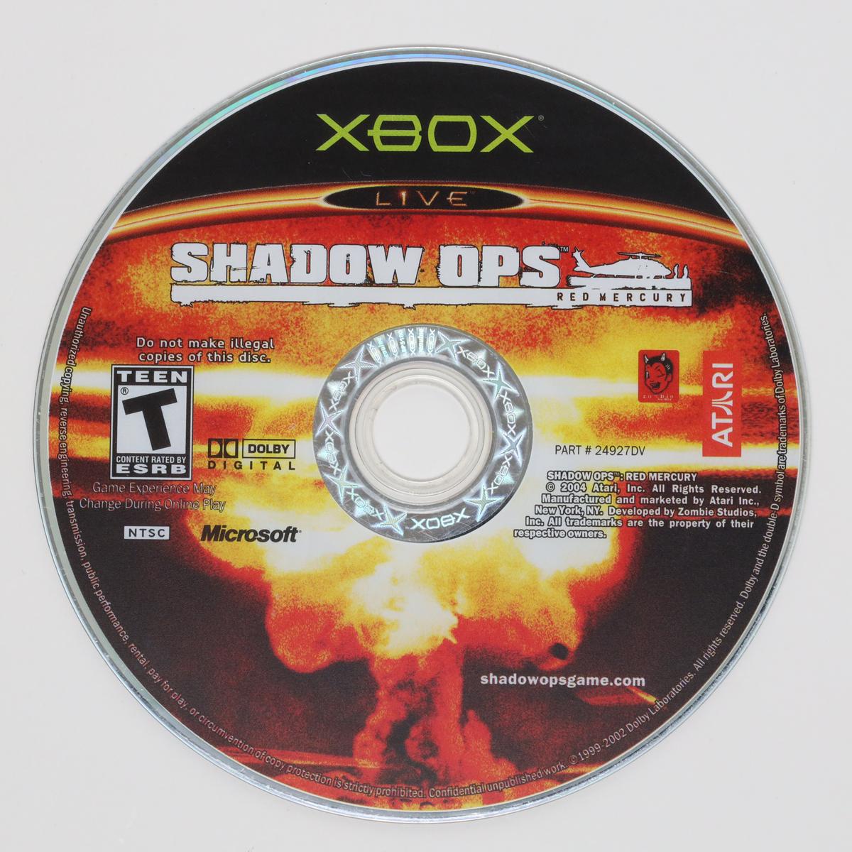 Shadow Ops Red Mercury - Xbox (Loose / Good)