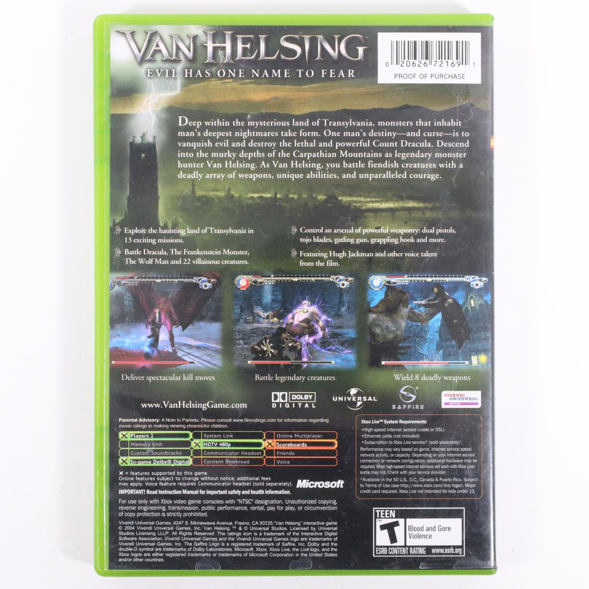 Van Helsing - Xbox (Complete / Acceptable)