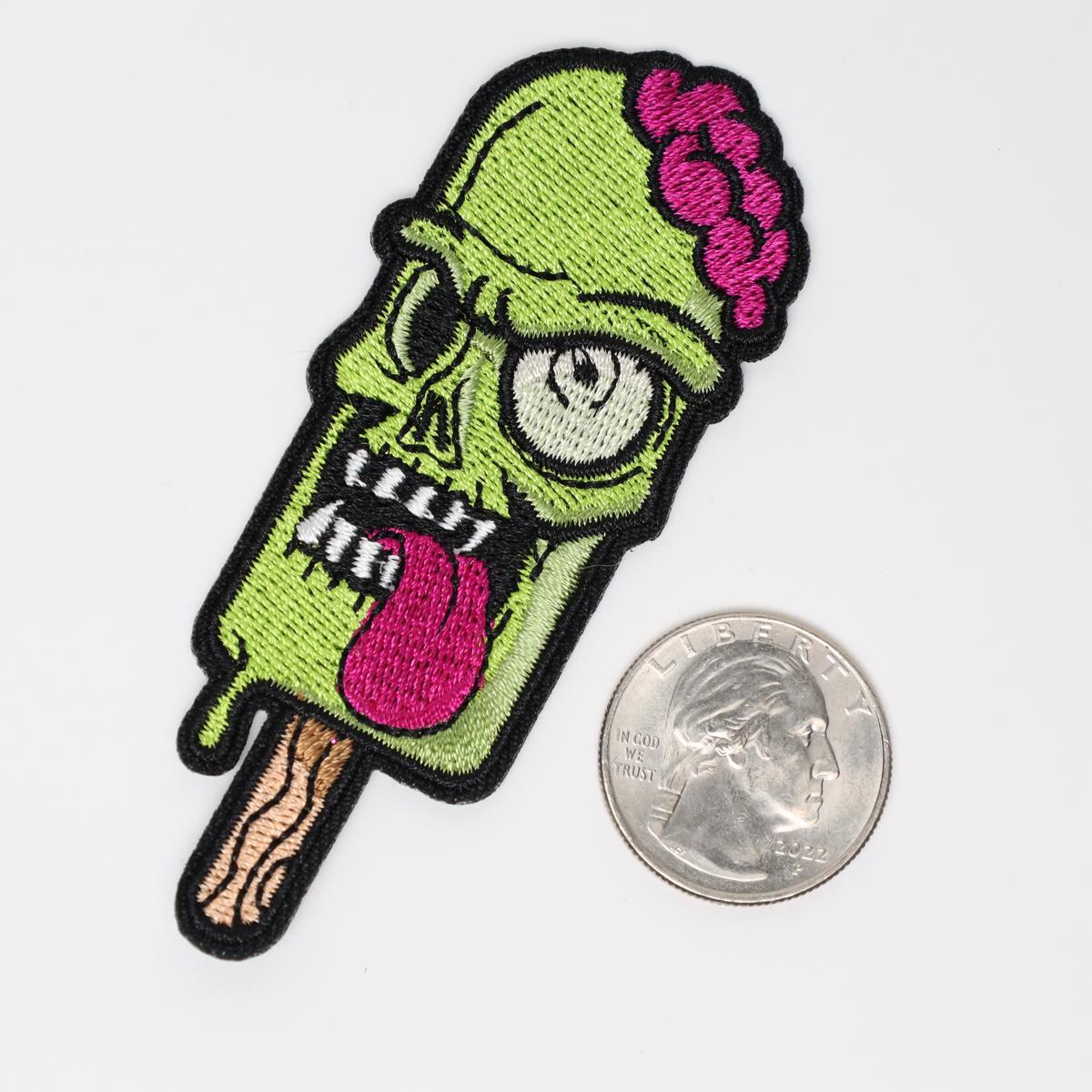 Zombie Popsicle Iron On Embroidered Patch