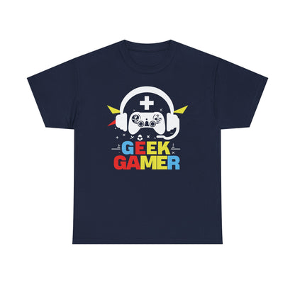 Geek Gamer T-Shirt — Colorful Retro Gaming Tee