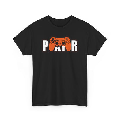 Orange Controller T-Shirt — Bold Two-Tone Console Tee