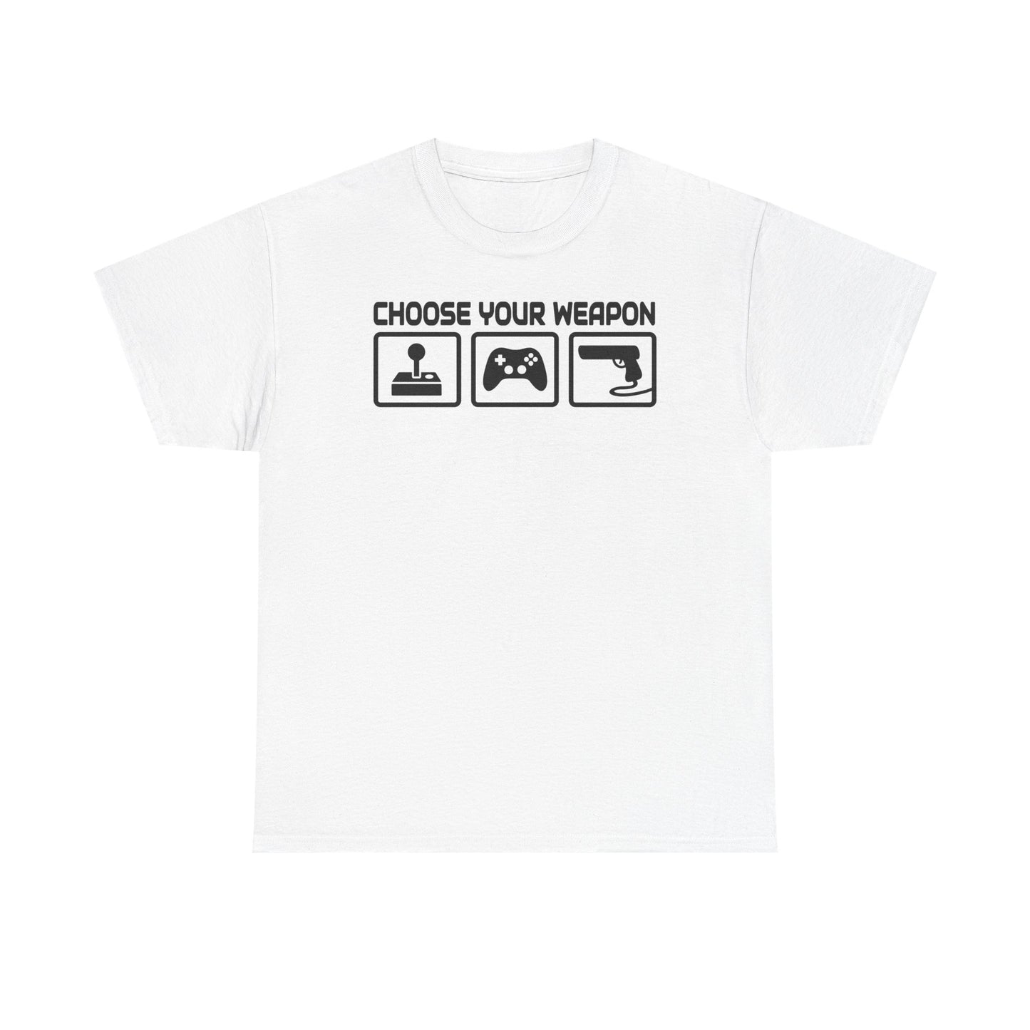 Choose Your Weapon T-Shirt — Retro Gamer Icons Tee