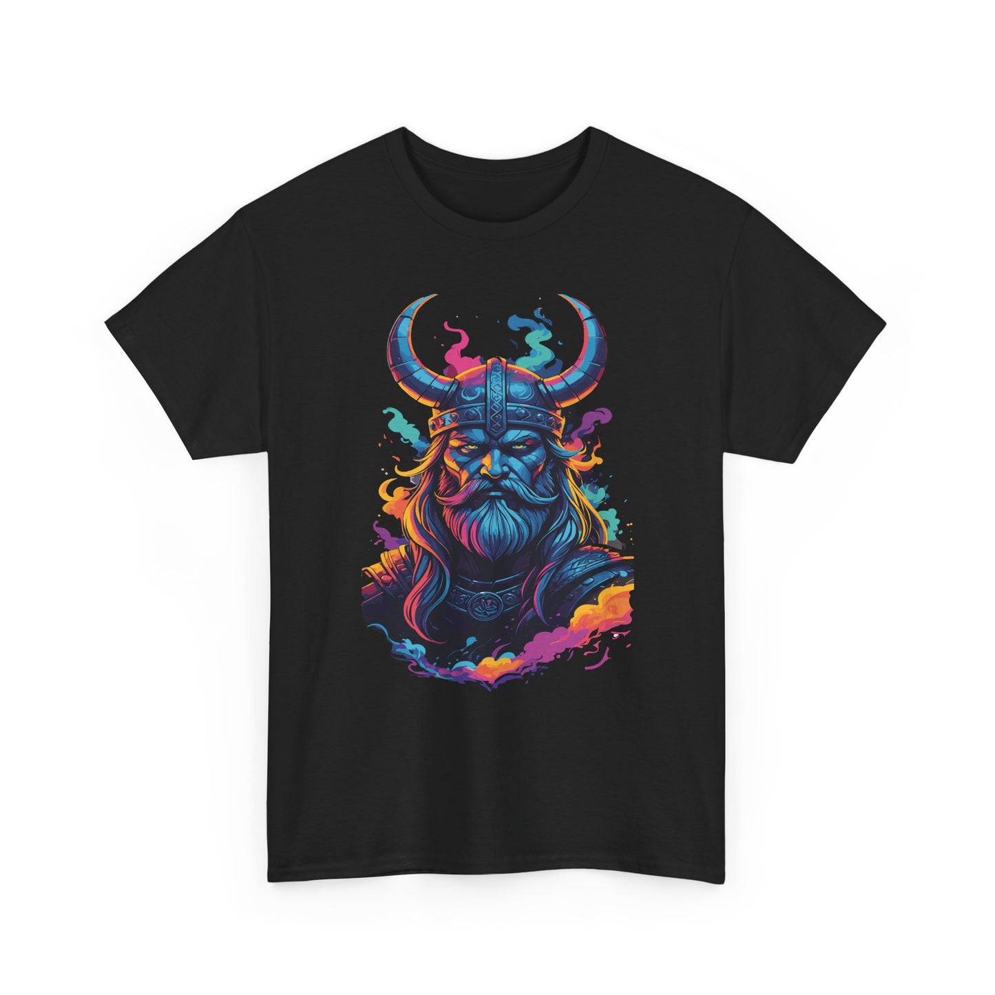 Psychedelic Viking Warrior T-Shirt — Colorful Norse Fantasy Tee