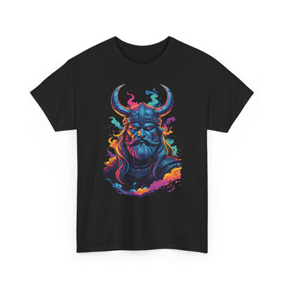 Psychedelic Viking Warrior T-Shirt — Colorful Norse Fantasy Tee