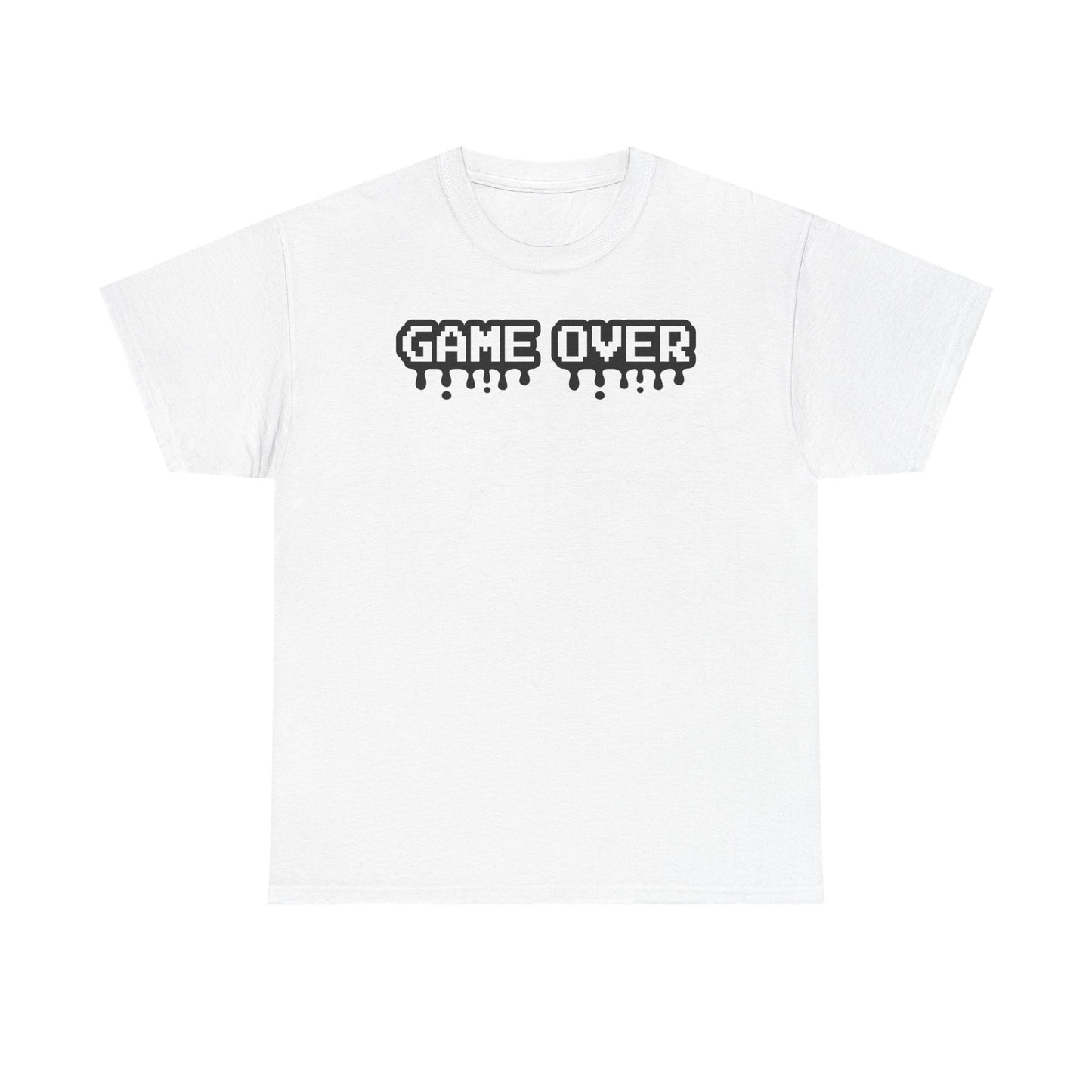 Game Over Pixel Drip T-Shirt — Retro Pixel Gaming Tee