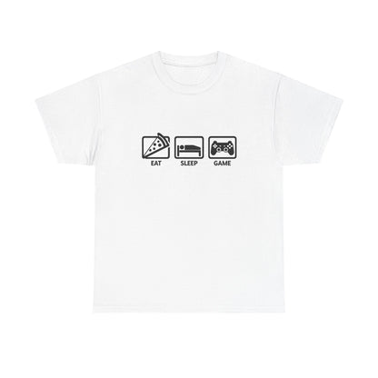 Eat Sleep Game T-Shirt — Funny Gamer Lifestyle Tee