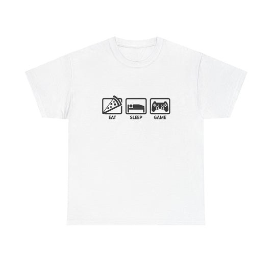 Eat Sleep Game T-Shirt — Funny Gamer Lifestyle Tee