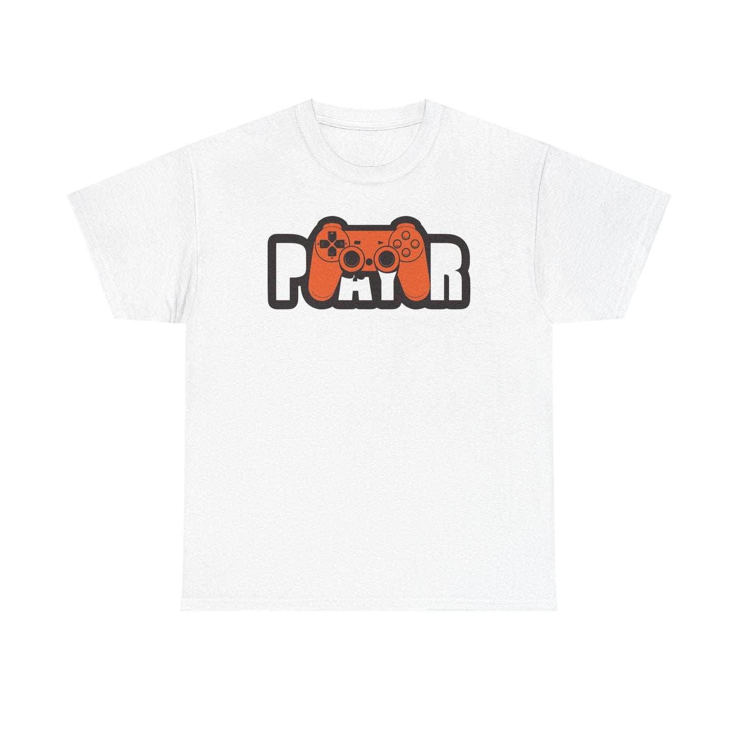 Orange Controller T-Shirt — Bold Two-Tone Console Tee