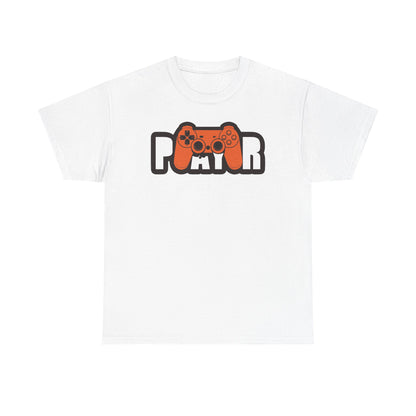 Orange Controller T-Shirt — Bold Two-Tone Console Tee