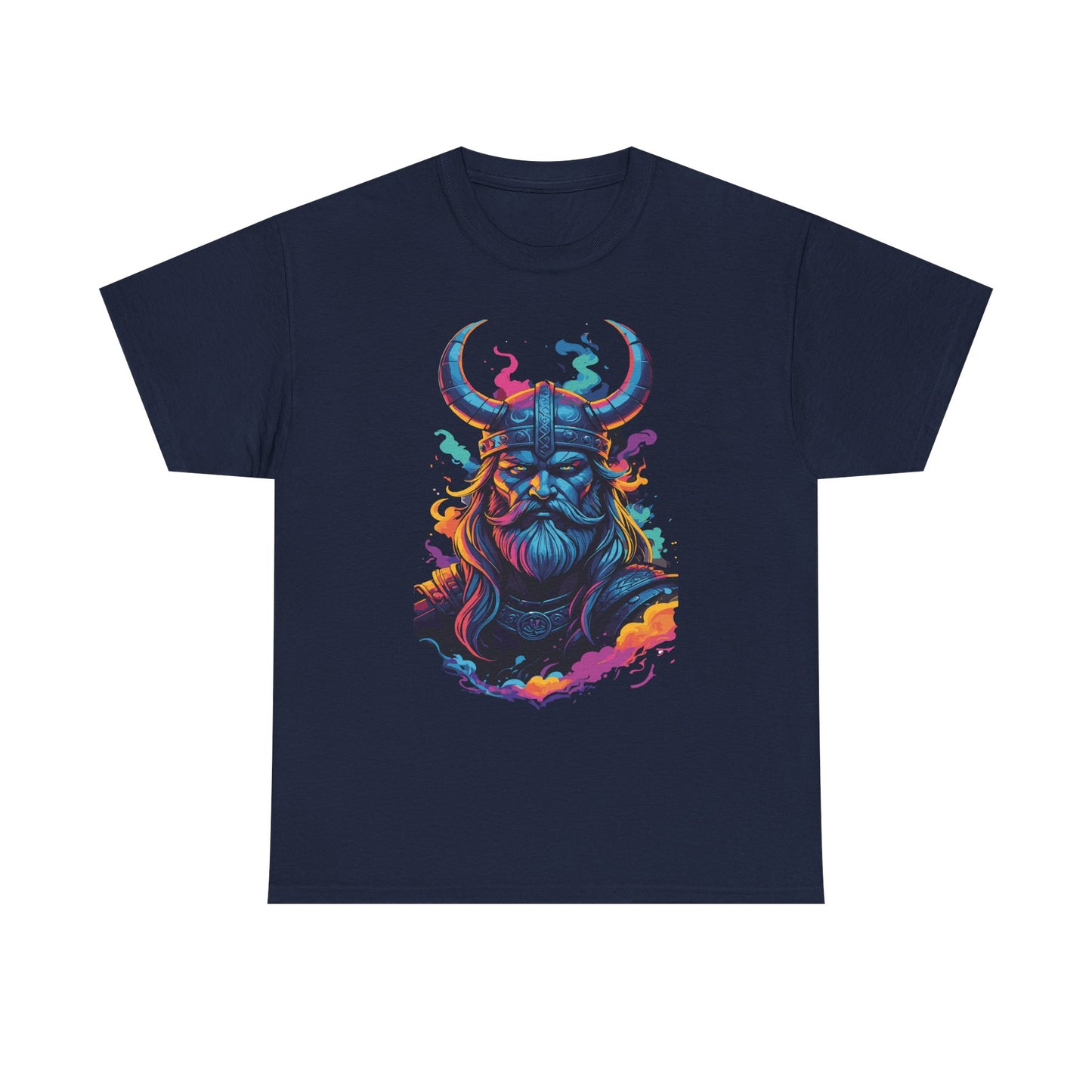 Psychedelic Viking Warrior T-Shirt — Colorful Norse Fantasy Tee