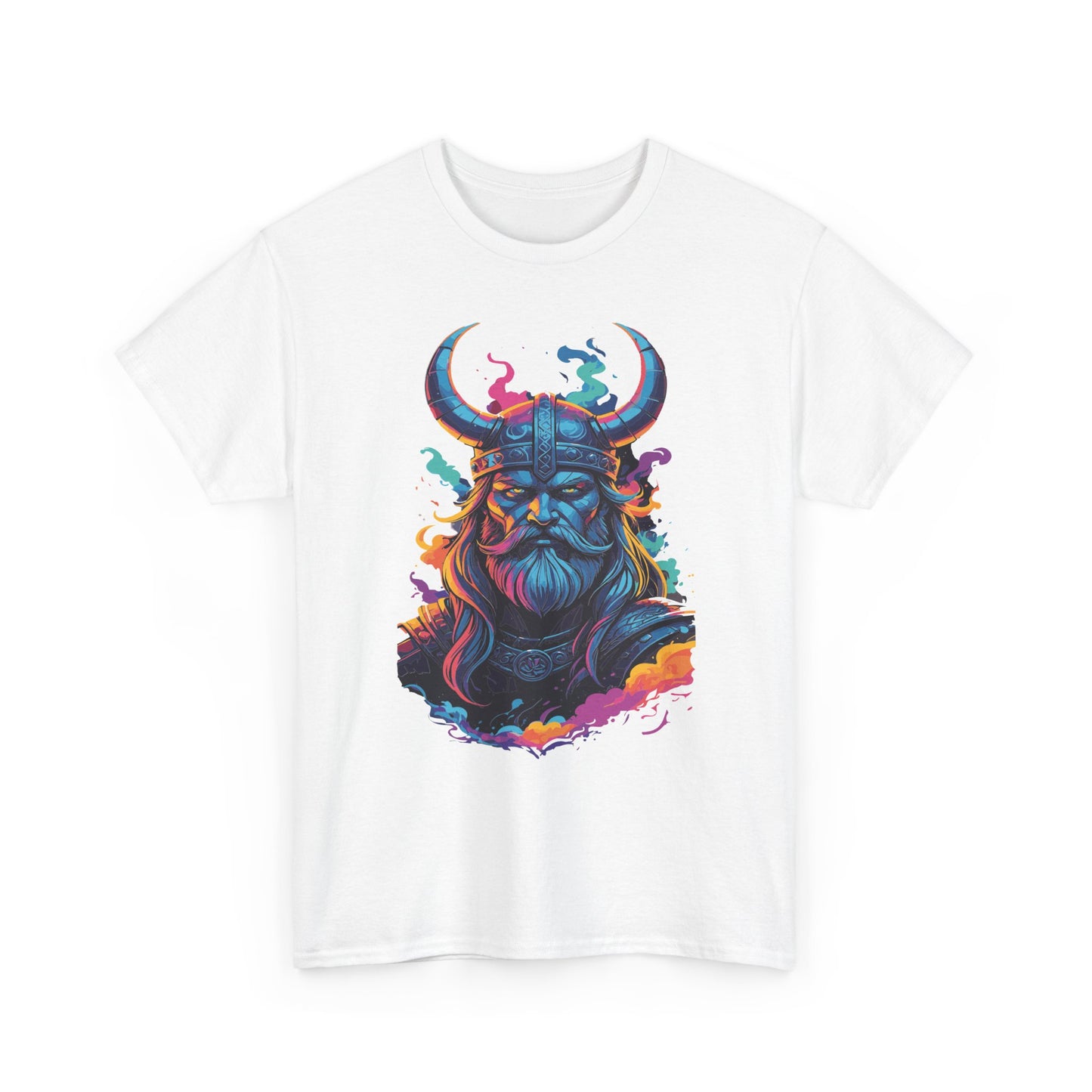 Psychedelic Viking Warrior T-Shirt — Colorful Norse Fantasy Tee
