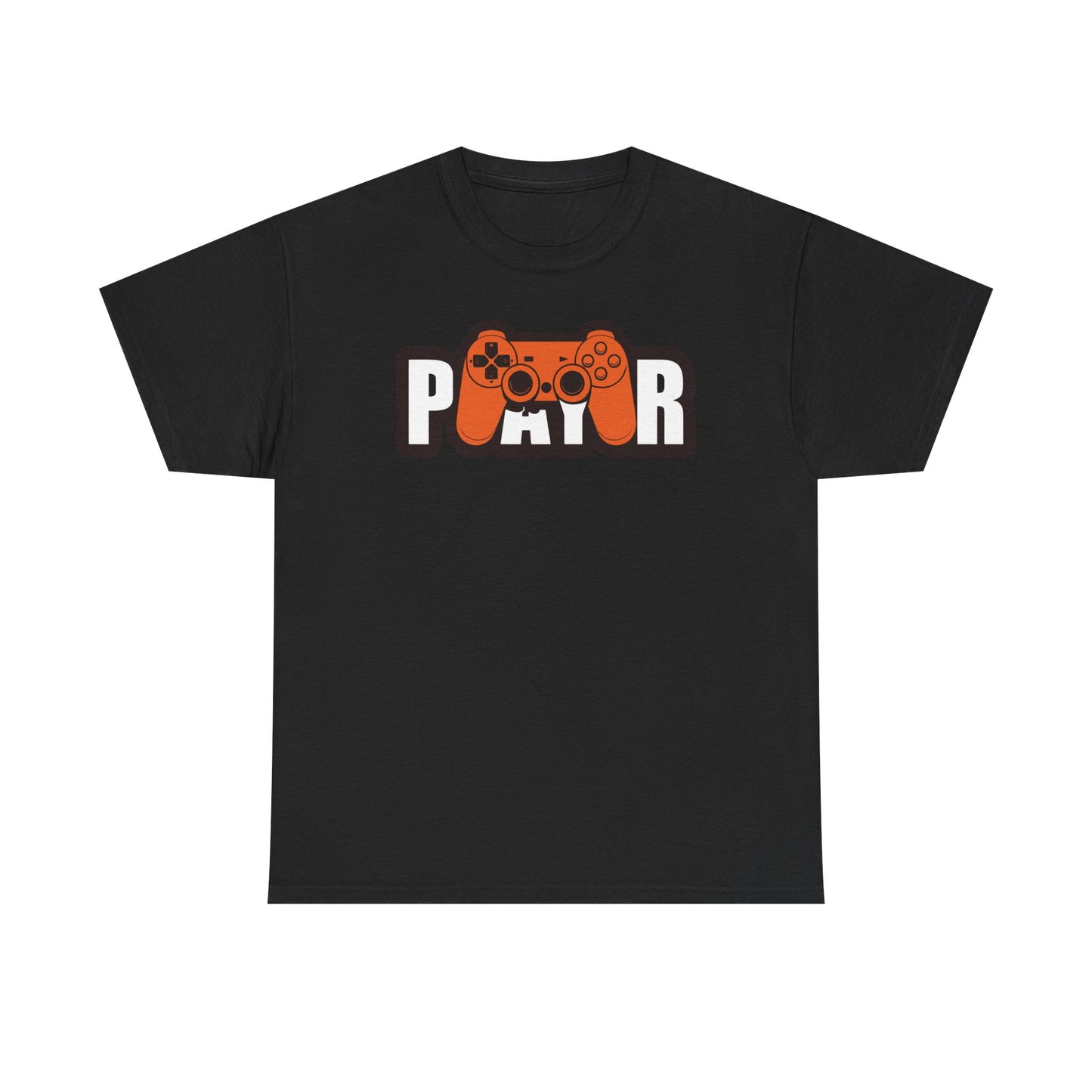 Orange Controller T-Shirt — Bold Two-Tone Console Tee