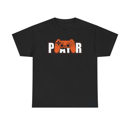 Orange Controller T-Shirt — Bold Two-Tone Console Tee