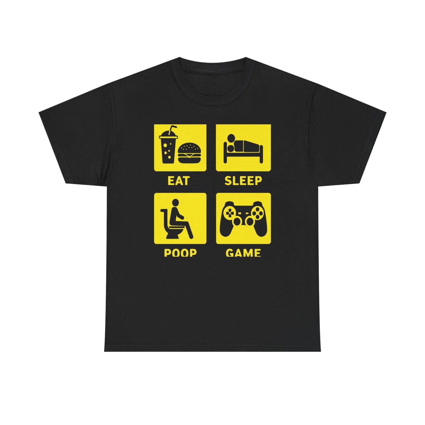 Eat Sleep Poop Game T-Shirt — Funny Gamer Lifestyle Tee