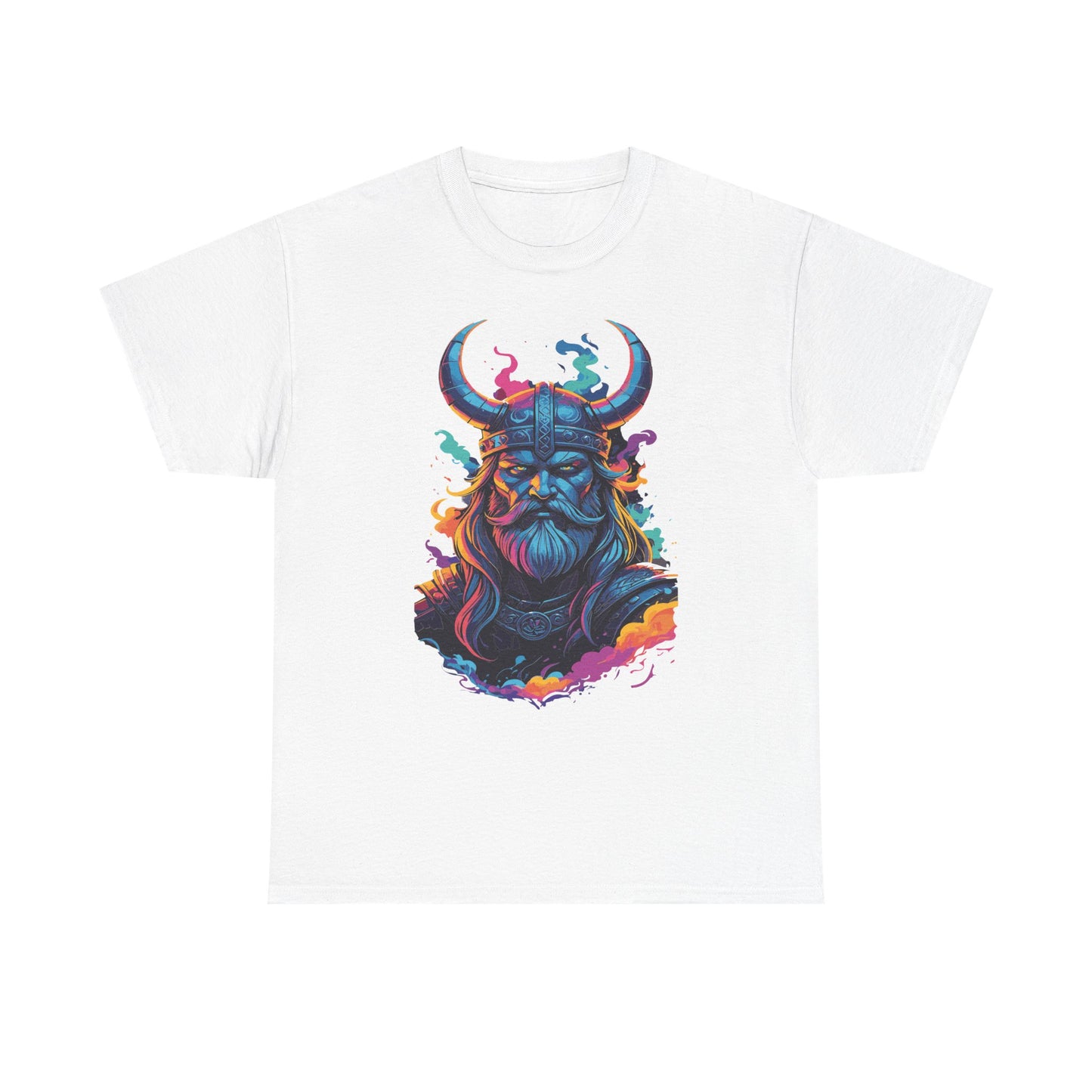 Psychedelic Viking Warrior T-Shirt — Colorful Norse Fantasy Tee