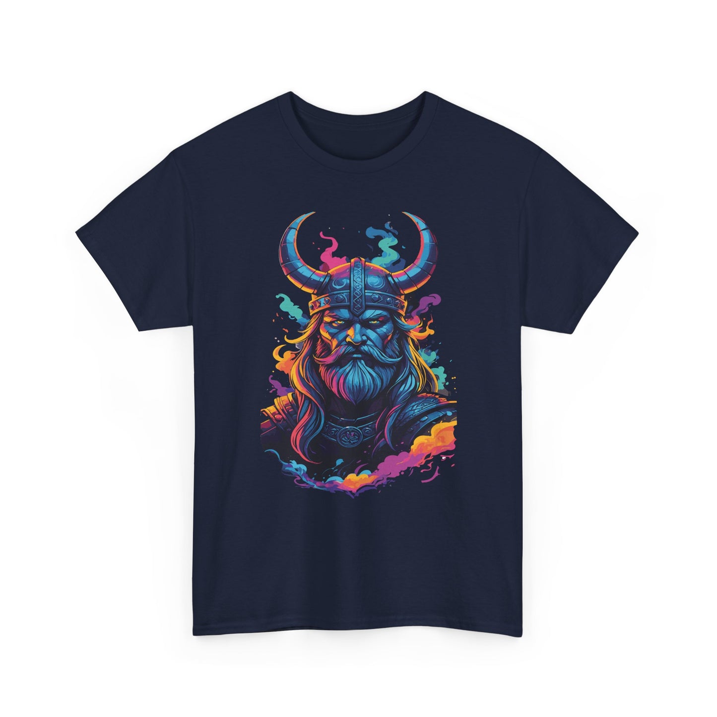 Psychedelic Viking Warrior T-Shirt — Colorful Norse Fantasy Tee