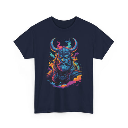 Psychedelic Viking Warrior T-Shirt — Colorful Norse Fantasy Tee