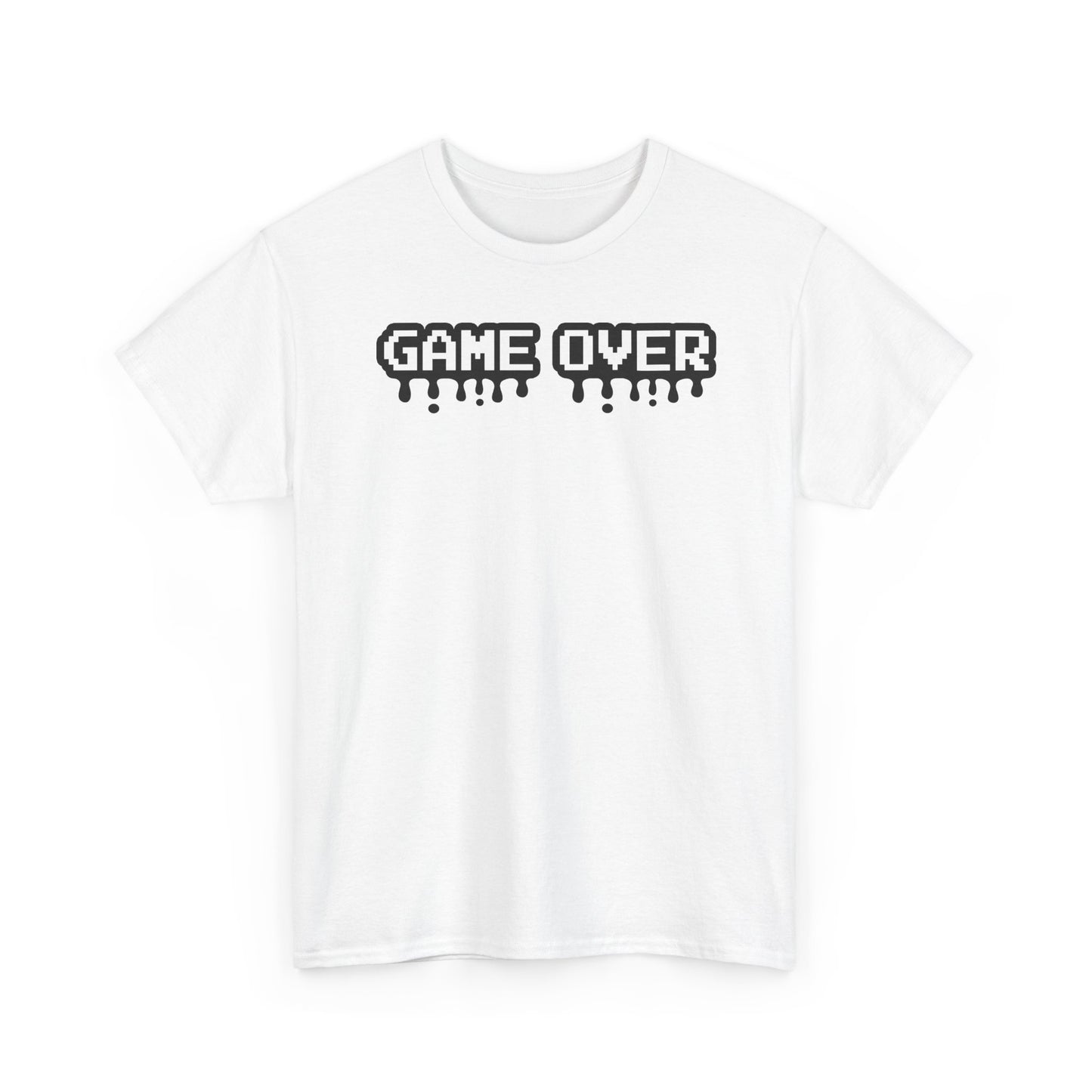 Game Over Pixel Drip T-Shirt — Retro Pixel Gaming Tee