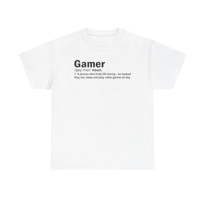 Gamer Definition T-Shirt — Funny Gamer Humor Tee