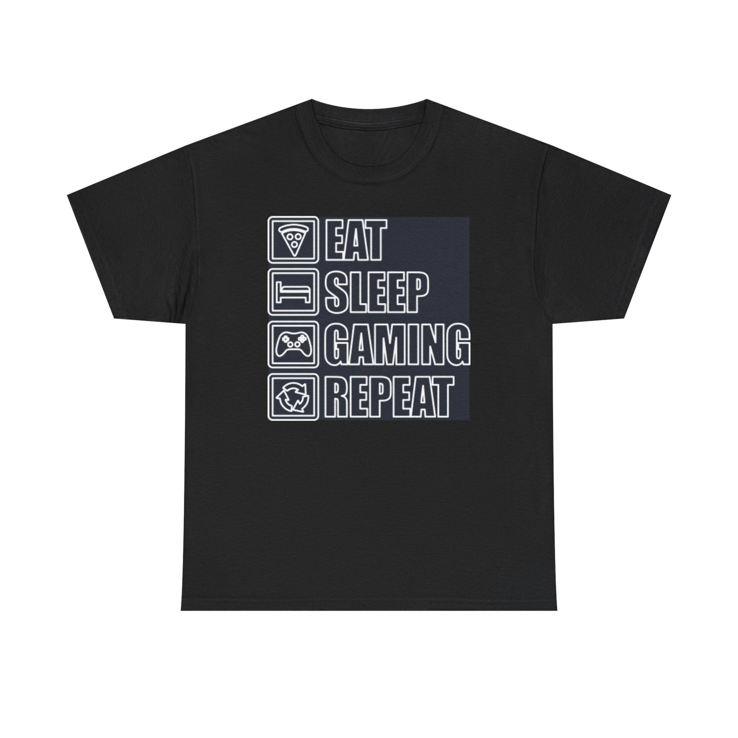Eat Sleep Gaming Repeat T-Shirt — Funny Gamer Routine Tee