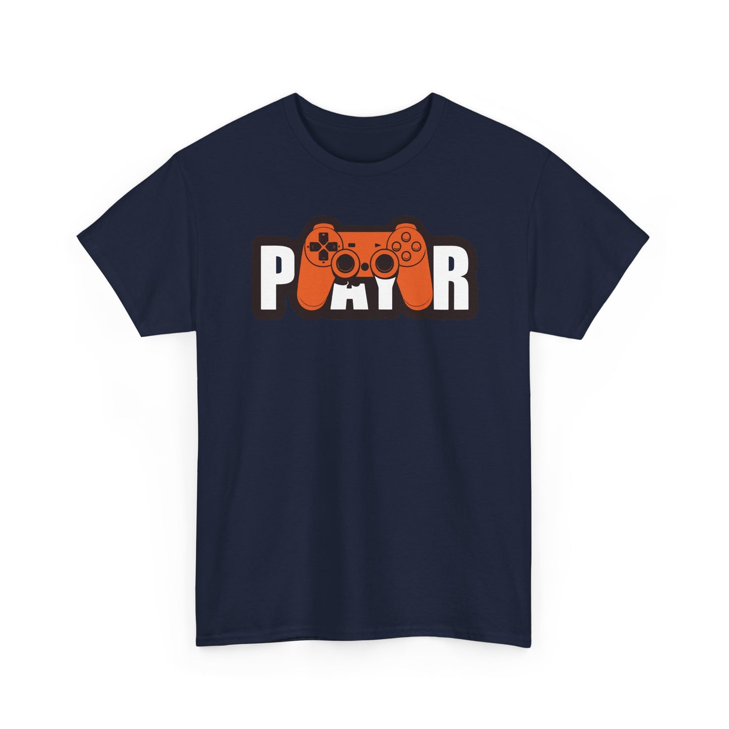 Orange Controller T-Shirt — Bold Two-Tone Console Tee