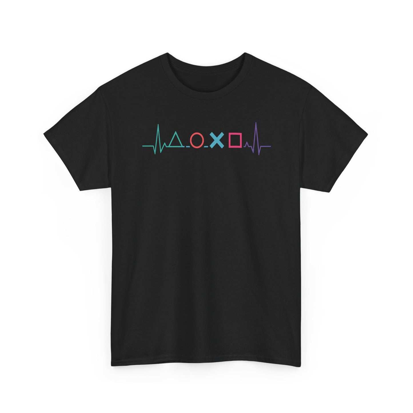Console Button Symbols T-Shirt — Minimalist Gaming Icons Tee