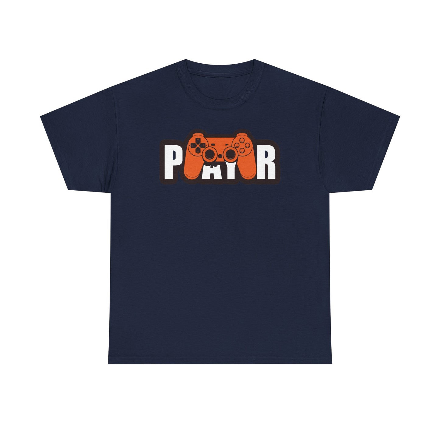 Orange Controller T-Shirt — Bold Two-Tone Console Tee