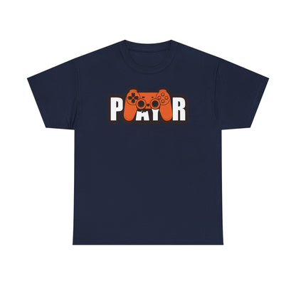 Orange Controller T-Shirt — Bold Two-Tone Console Tee