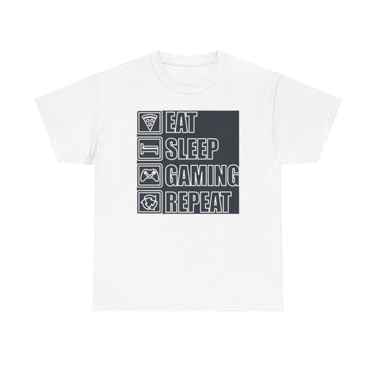 Eat Sleep Gaming Repeat T-Shirt — Funny Gamer Routine Tee