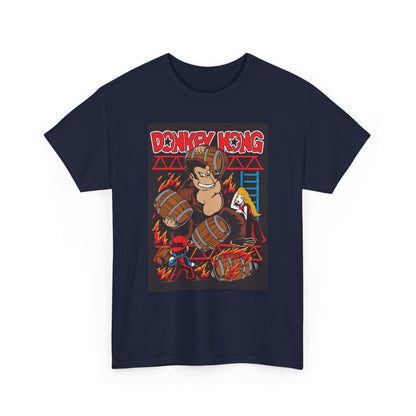 Barrel Throwing Ape T-Shirt — Classic Arcade Scene Tee