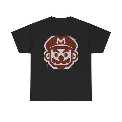 Plumber Hero Emblem T-Shirt — Distressed Retro Gaming Tee