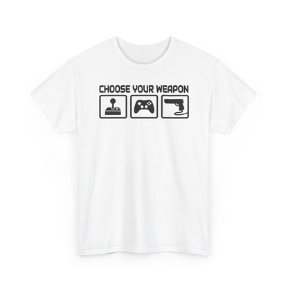 Choose Your Weapon T-Shirt — Retro Gamer Icons Tee