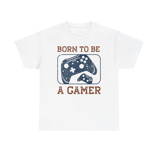 Born To Be A Gamer T-Shirt — Retro Distressed Gamer Tee