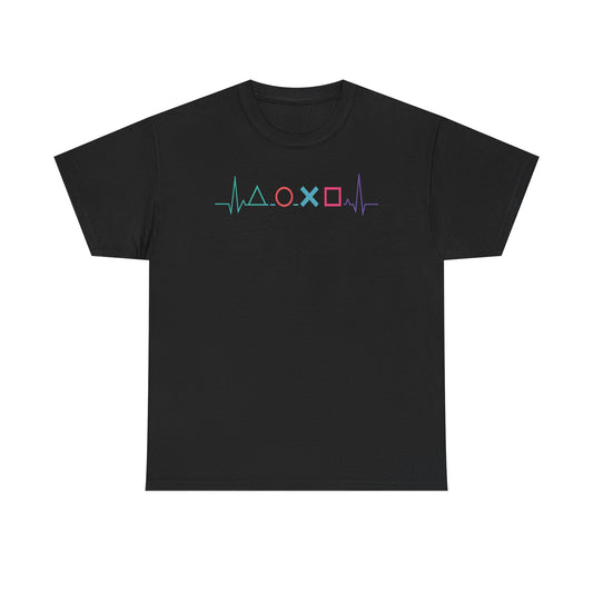 Console Button Symbols T-Shirt — Minimalist Gaming Icons Tee