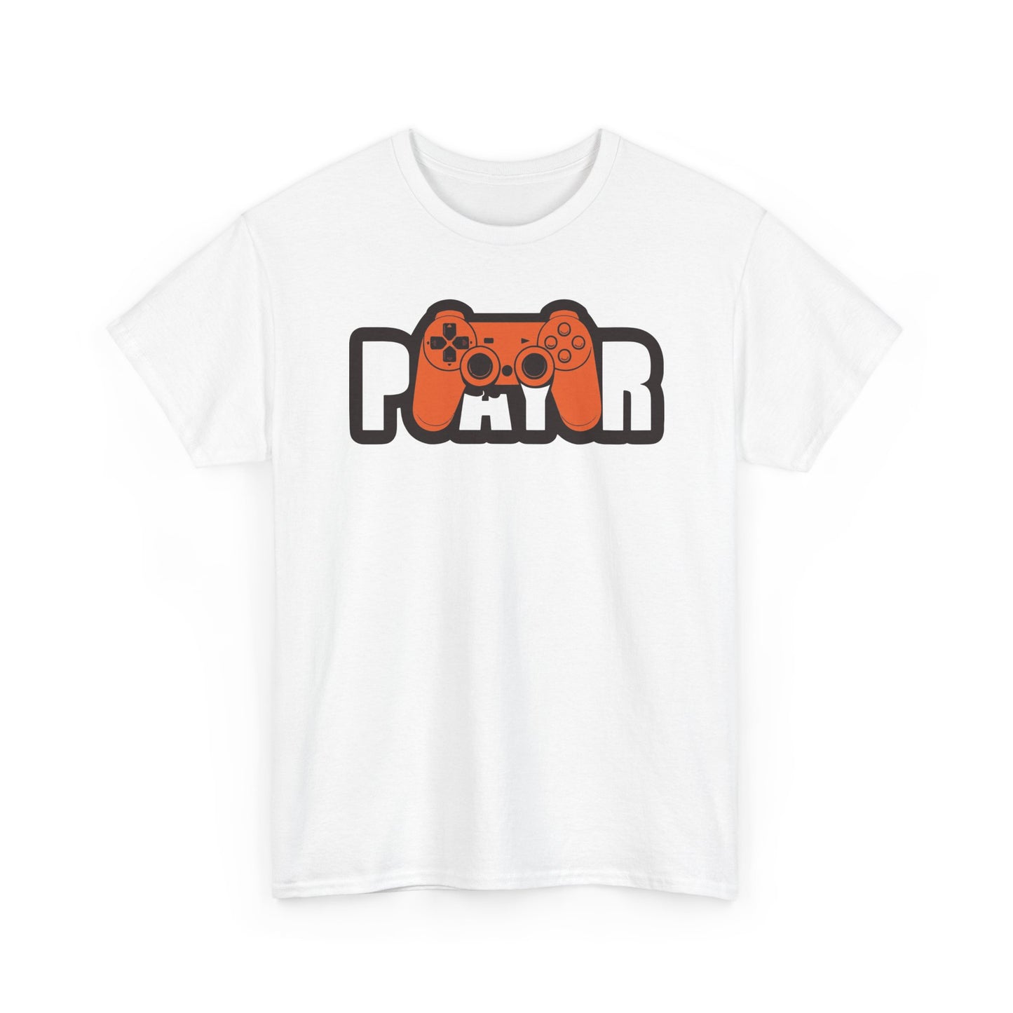 Orange Controller T-Shirt — Bold Two-Tone Console Tee