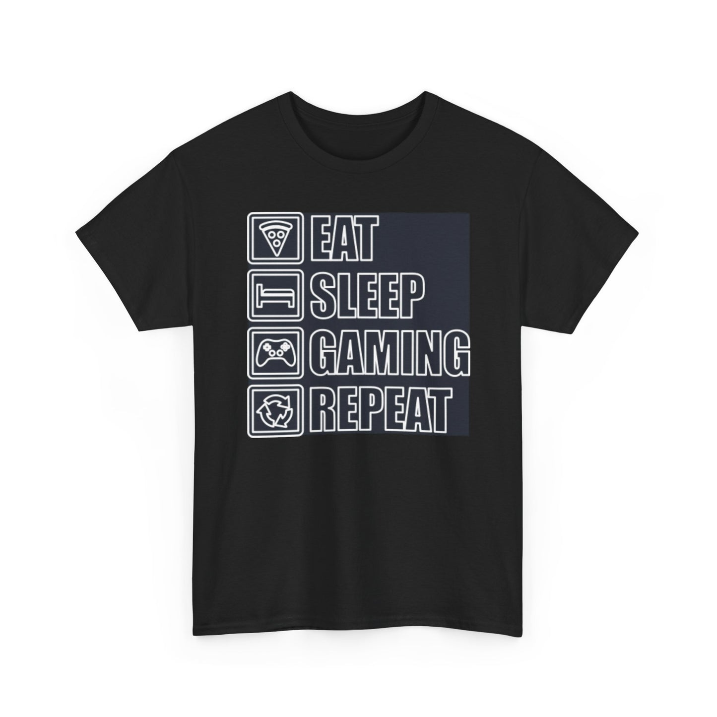Eat Sleep Gaming Repeat T-Shirt — Funny Gamer Routine Tee