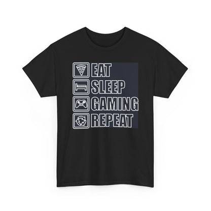 Eat Sleep Gaming Repeat T-Shirt — Funny Gamer Routine Tee