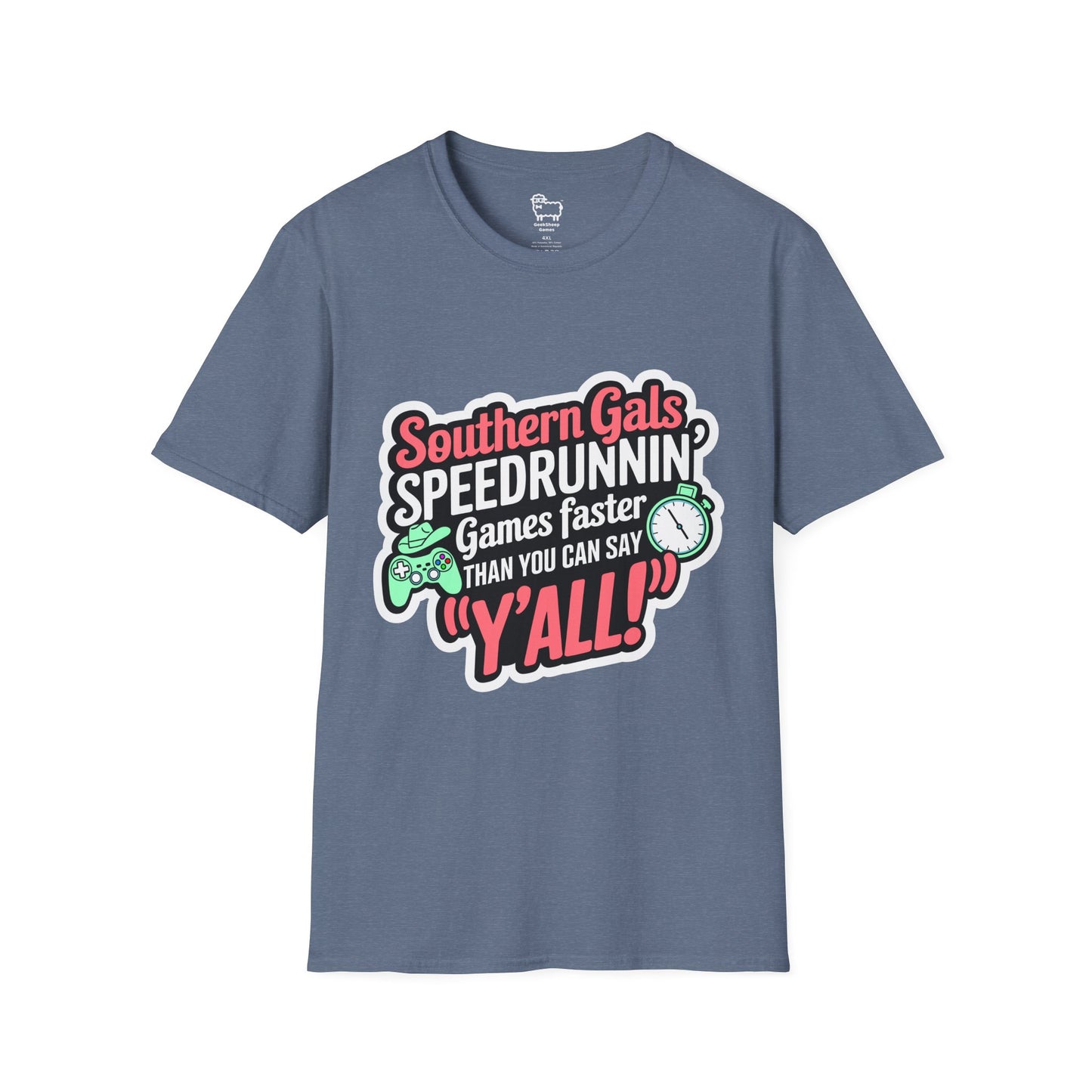 Southern Gals Speedrunnin' Games Faster Than You Can Say 'Y'all! T-Shirt