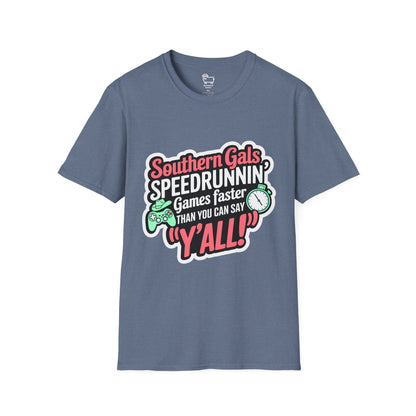 Southern Gals Speedrunnin' Games Faster Than You Can Say 'Y'all! T-Shirt