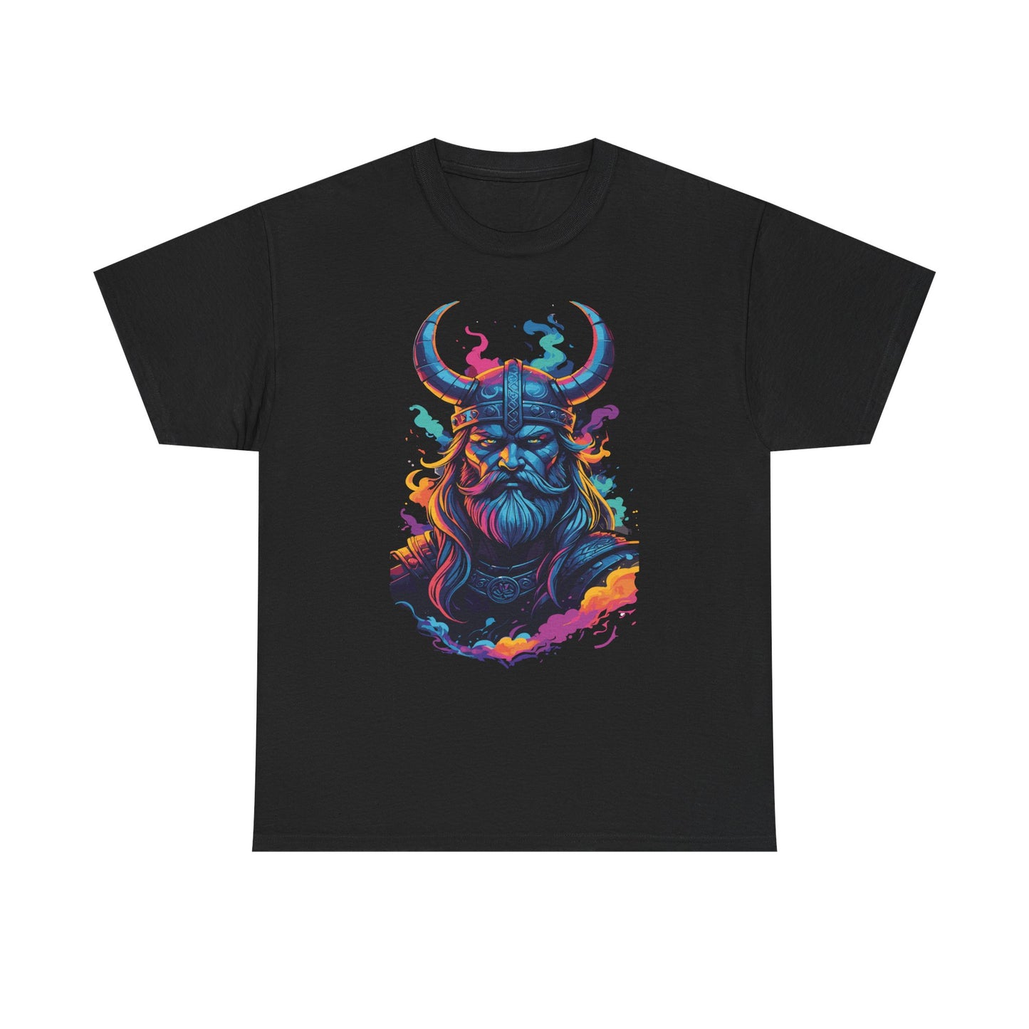 Psychedelic Viking Warrior T-Shirt — Colorful Norse Fantasy Tee