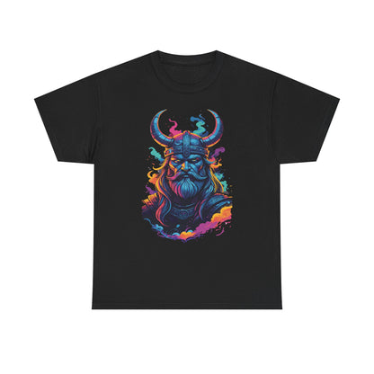Psychedelic Viking Warrior T-Shirt — Colorful Norse Fantasy Tee